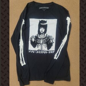 Zombie Makeout Club horned skeleton girl long sleeve
